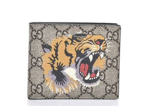 gucci gg supreme bifold wallet|Gucci men's wallet tiger.